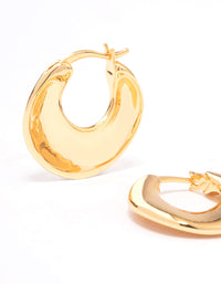 Gold Plated Small Hoop Earrings - link has visual effect only