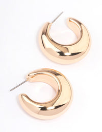 Gold Mini Chunky Hoop Earrings - link has visual effect only