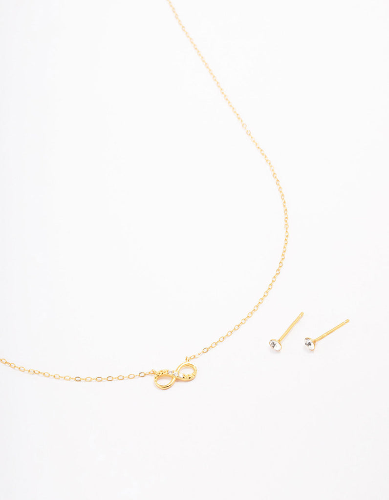 Gold Plated Sterling Silver Infinity Jewellery Set