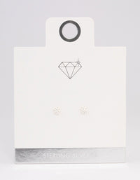 Sterling Silver Snowflake Stud Earrings - link has visual effect only
