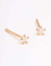 Gold Plated Sterling Silver Baby Star Stud Earrings - link has visual effect only