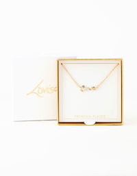 Gold Plated Cubic Zirconia Love Script Necklace - link has visual effect only