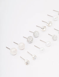 Silver Pearl Jelly Earring 8-Pack - link has visual effect only