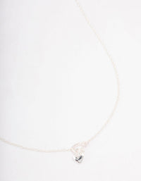 Silver Heart Threaded Necklace - link has visual effect only