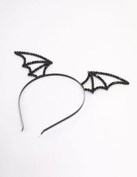 Black Bat Wing Beaded Headband - link has visual effect only