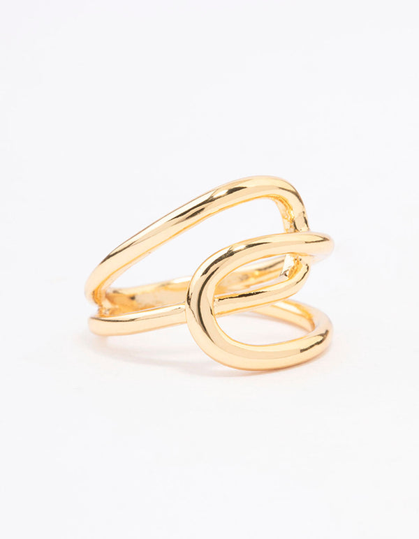 Gold Plated Interlocked Ring