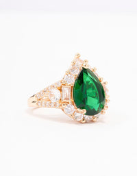 Green Grand Pear Cocktail Ring - link has visual effect only