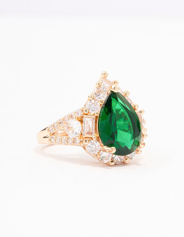 Green Grand Pear Cocktail Ring