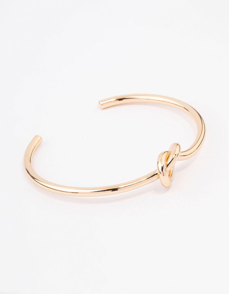 Gold Simple Knotted Bangle