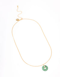 Gold Plated Cubic Zirconia Semi-Precious Donut Necklace - link has visual effect only