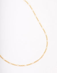 Gold Plated Long & Short Cable Chain Necklace - link has visual effect only