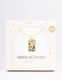 Gold Plated November Birth Month Flower Pendant Necklace - link has visual effect only