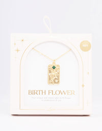 Gold Plated May Birth Month Flower Pendant Necklace - link has visual effect only