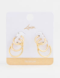 Gold Plated Thin Hoop Earring 3-Pack - link has visual effect only