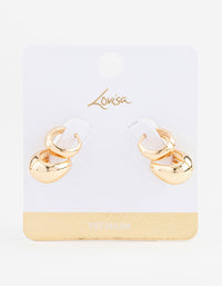 Gold Plated Bubble Huggie Earring Pack - link has visual effect only