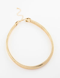 Gold Plated Chunky Snake Chain - link has visual effect only