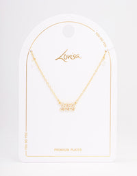 Gold Plated 333 Angel Number Cubic Zirconia Pendant Necklace - link has visual effect only