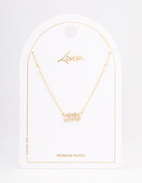 Gold Plated 555 Angel Number Cubic Zirconia Pendant Necklace - link has visual effect only