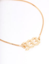 Gold Plated 333 Angel Number Bracelet - link has visual effect only