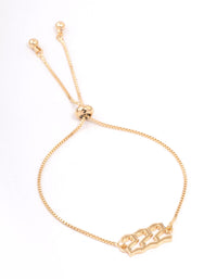 Gold Plated 222 Angel Number Bracelet - link has visual effect only