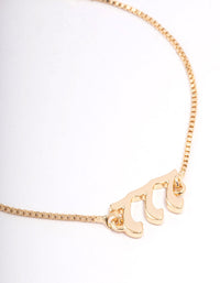 Gold Plated 777 Angel Number Bracelet - link has visual effect only