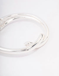 Silver Knotted Cross Hinge Wrist Cuff - link has visual effect only