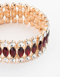 Gold Marquise Stone Bracelet - link has visual effect only