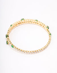 Gold Plated Emerald Star Wrist Cuff - link has visual effect only