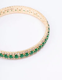 Gold Diamante Emerald Wrist Cuff - link has visual effect only
