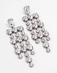 Black Diamante Drop Tassel Earrings - link has visual effect only