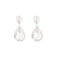Faceted Silver Teardrop Earrings - link has visual effect only