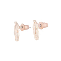 Rose Gold Dainty Leaf Stud Earrings - link has visual effect only