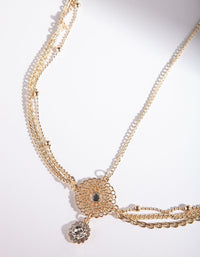 Gold Filigree Diamante Headchain - link has visual effect only