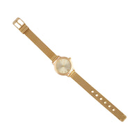 Gold Coloured Mesh Strap Watch - link has visual effect only