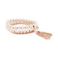 Rose Gold Bead & Mesh Bracelet Pack - link has visual effect only