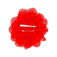 Red Mesh Flower Clip - link has visual effect only