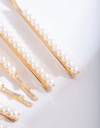 Flower Pearl Hair Jewels 6-Pack - Lovisa