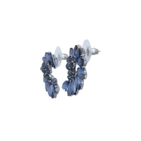 Navy Marquise Half Moon Cluster Stud - link has visual effect only
