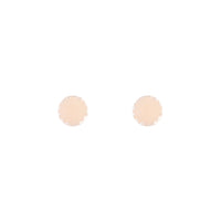 Rose Gold Pink Enamel Button Stud Earrings - link has visual effect only
