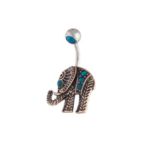Silver Blue Topaz Elephant Belly Bar - link has visual effect only