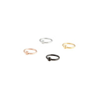 Mixed Metal Captured Ball Ring 4-Pack - link has visual effect only