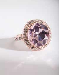 Pink Diamante Stone Ring - link has visual effect only