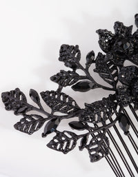 Black Diamante Floral Comb - link has visual effect only