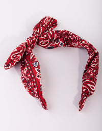 Red Bandana Knotted Headband - link has visual effect only
