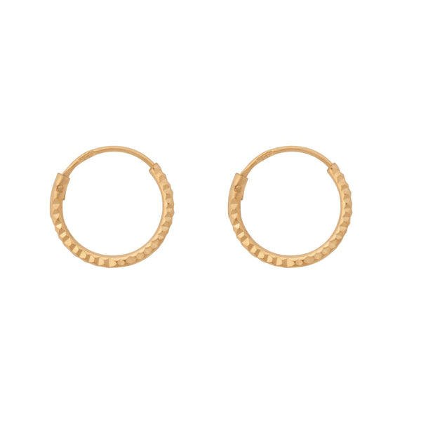 Gold Plated Sterling Silver Diamond Cut Nose Ring